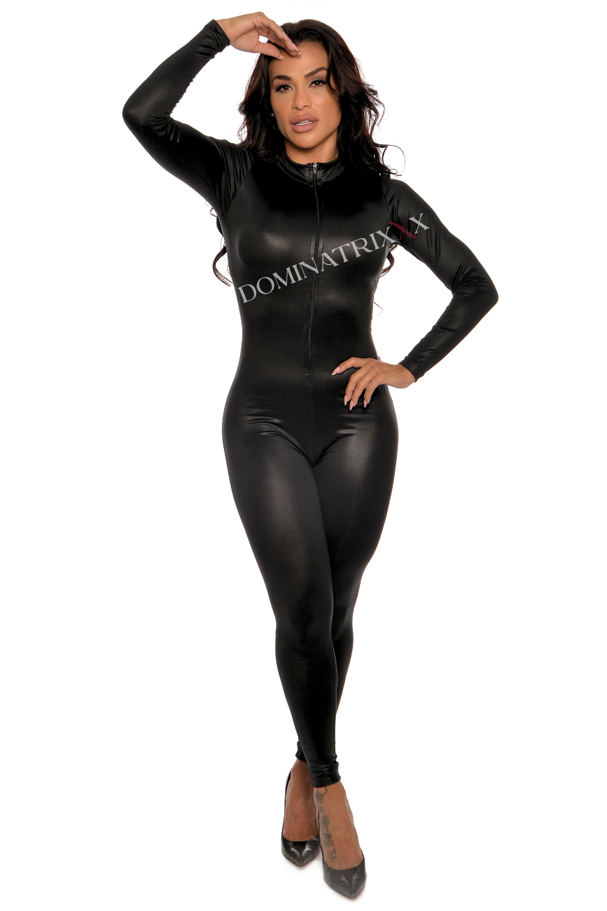 Catsuit Dominatrix e Acessórios Strass