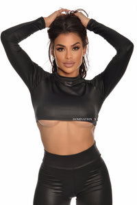 Cropped Dominatrix com Manga