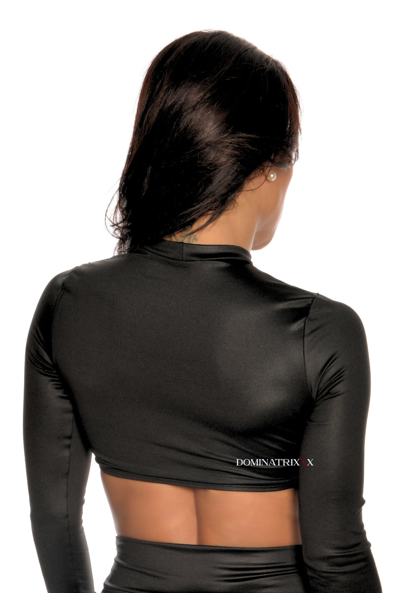 Cropped Dominatrix com Manga