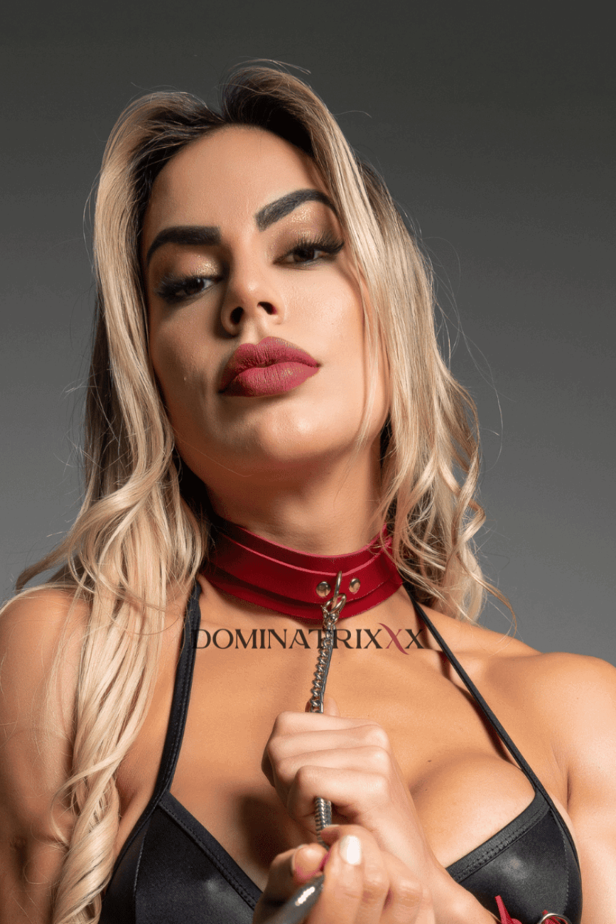 Coleira CRETA com corrente guia - Dominatrixxx