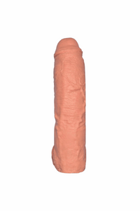 Prótese Peniana 19cm Torto com Escroto - Dominatrixxx