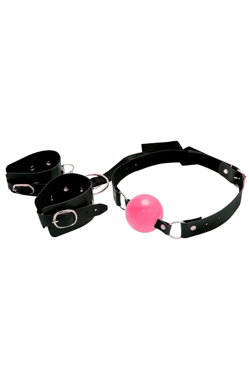 Bracelete com Mordaça Bola - Dominatrixxx