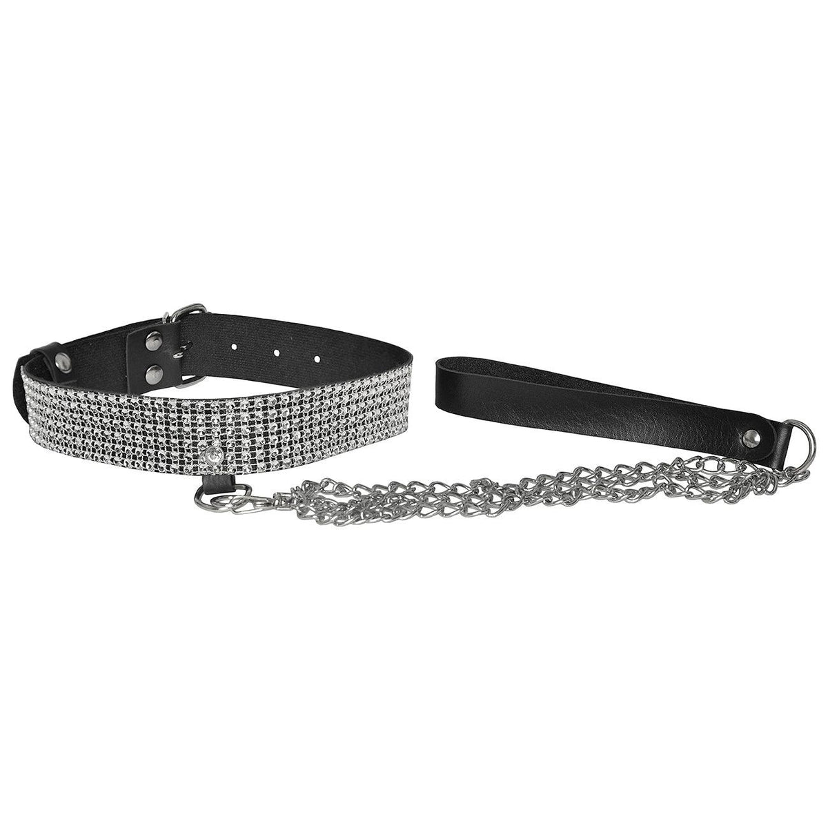 Choker Strass com Guia - Dominatrixxx